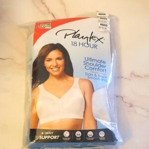 Playtex 18 Hour Ultimate Shoulder Comfort Wireless Bra 40DDD/40F Natural Beige